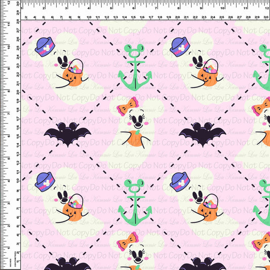 Halloween Cruise - Pink Argyle - Regular Scale