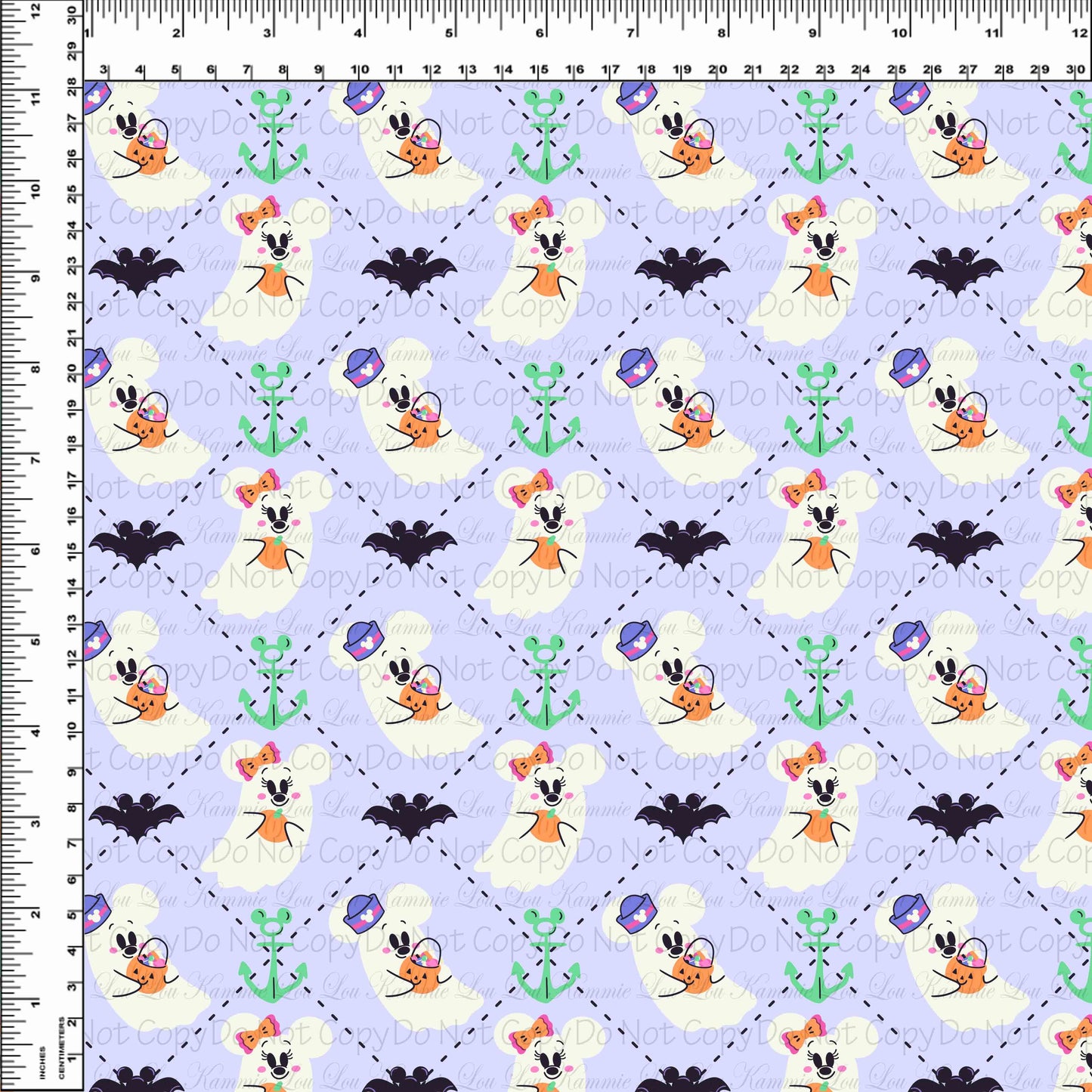 Halloween Cruise - Purple Argyle - Small Scale