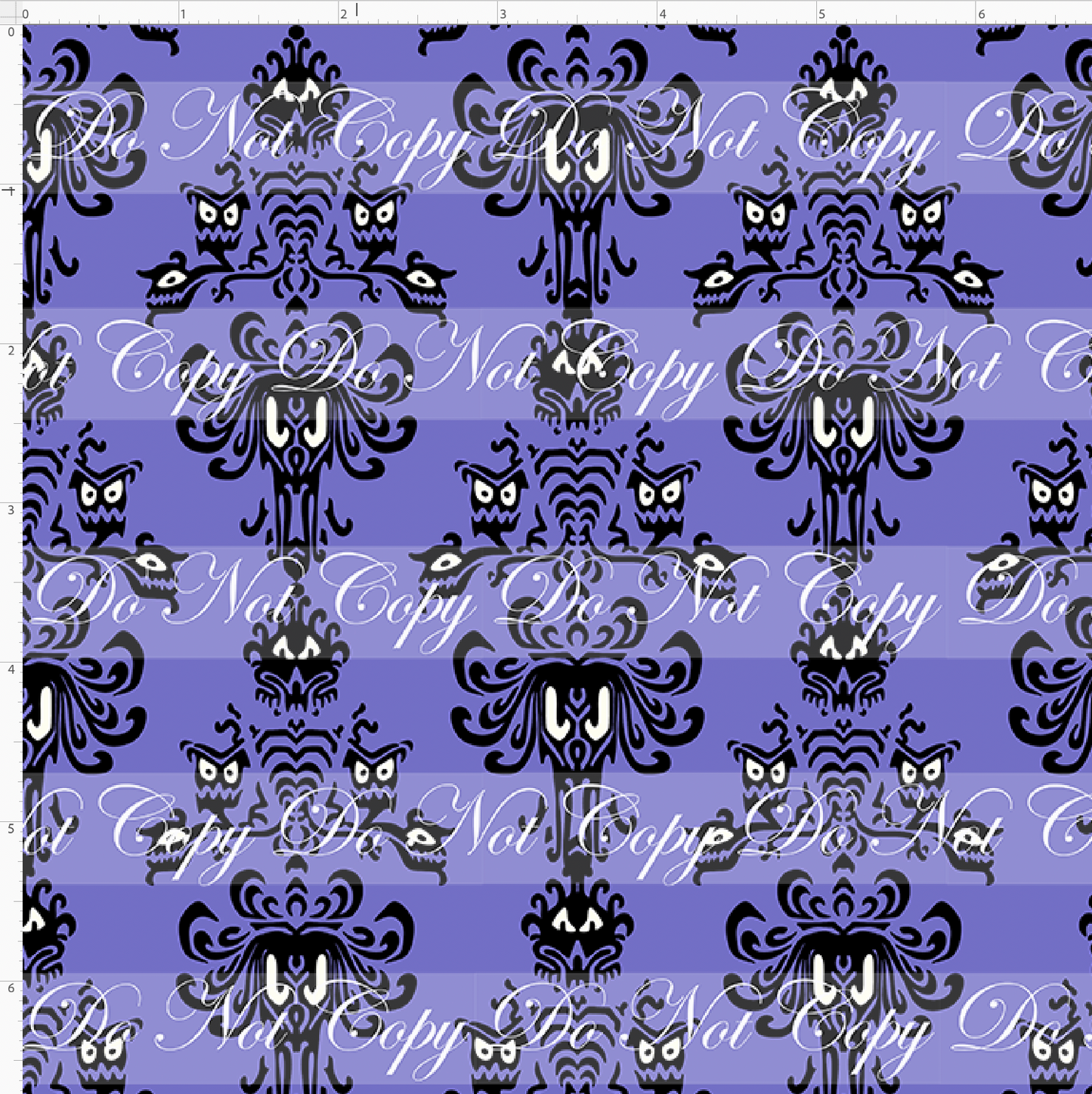 Happy Haunts - Coord - faces - purple - small scale