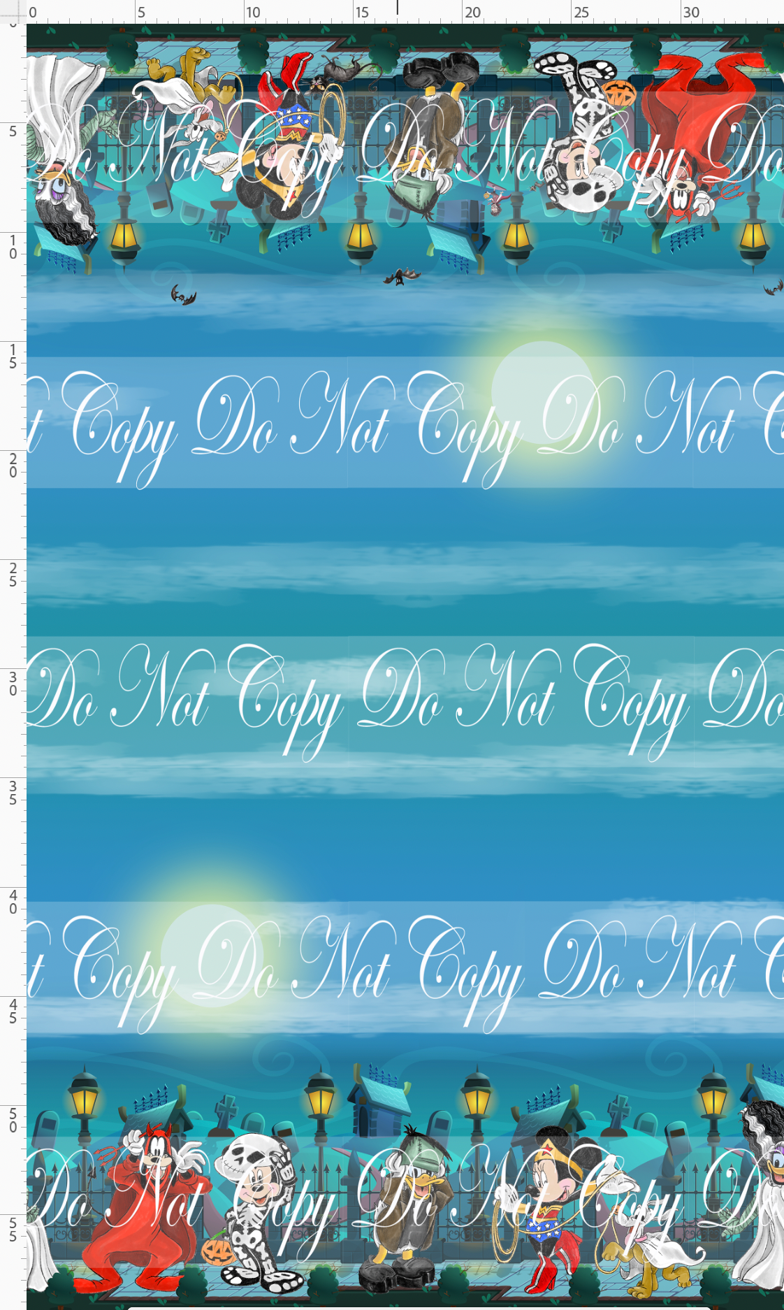 Haunting of Main Street - Trick or Treat Blue Border