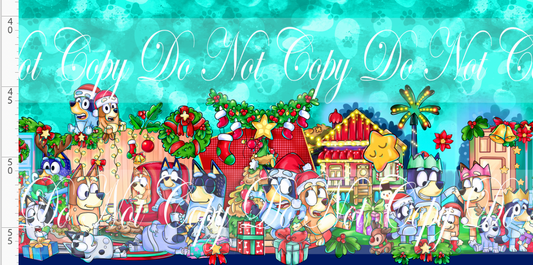 Heeler Holidays - double border - green