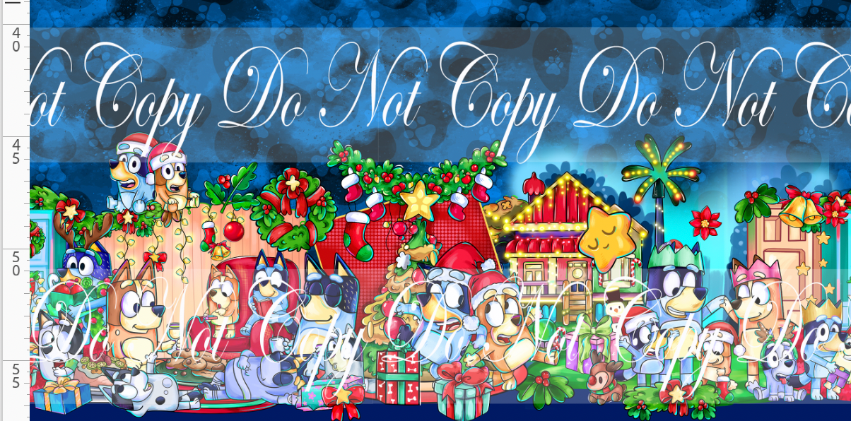 Heeler Holidays - double border - navy