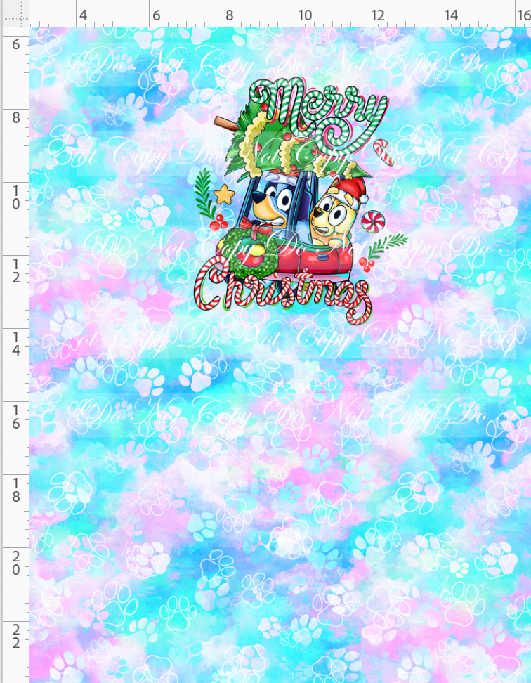 Heeler Holidays - panel - cotton candy - car - CHILD