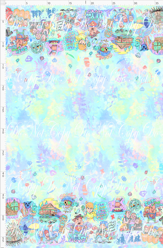 Hey you guys - double Border - colorful plain