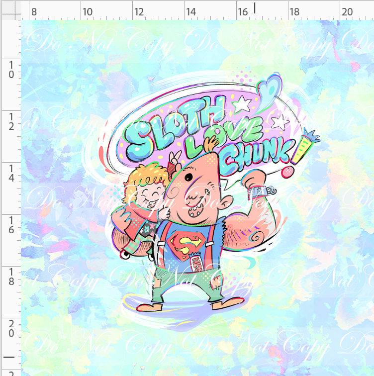 Hey you guys - panel - colorful plain - sloth love chunk - ADULT