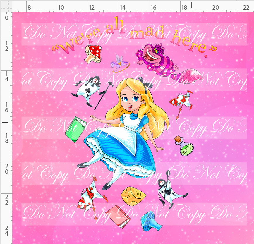 Journey into the Curious World - Panel -ADULT - Pink