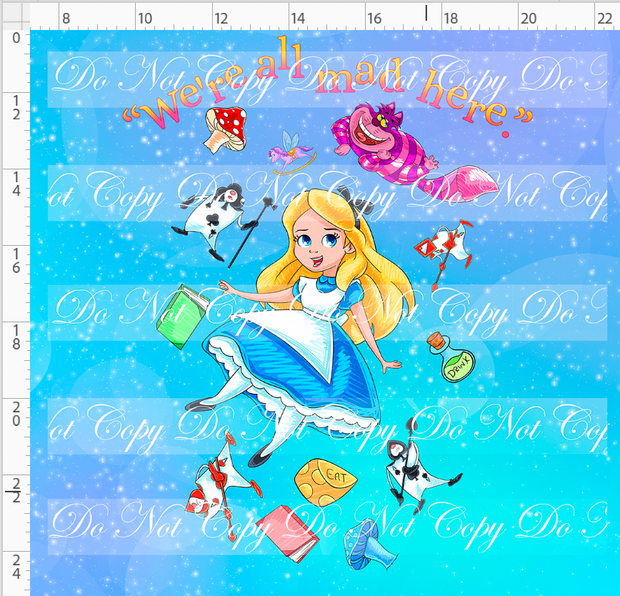 Journey into the Curious World - Panel -ADULT - Teal