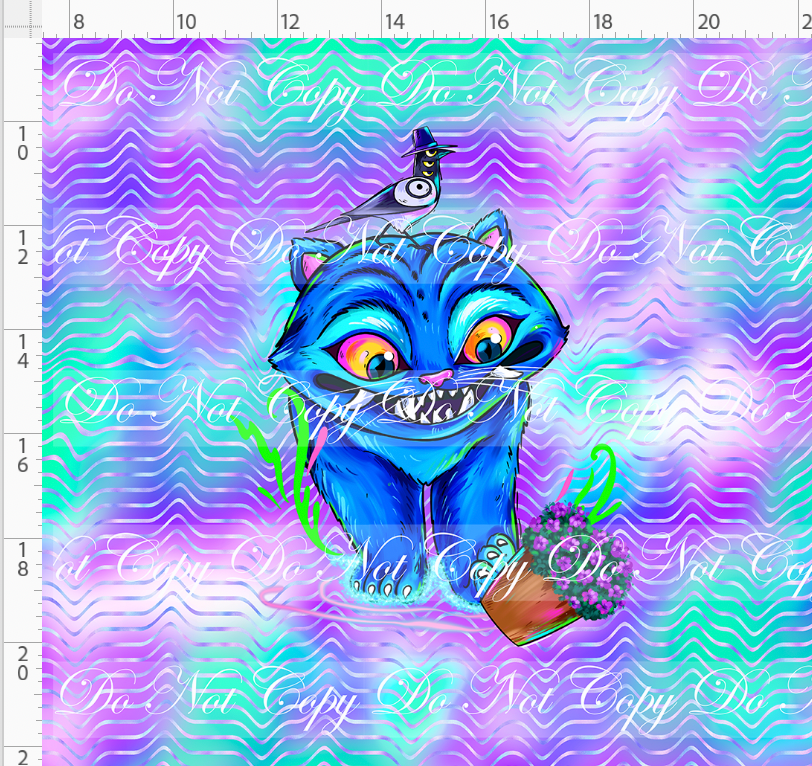 KPOP Huntrix - Panel - ADULT - Tiger - Purple Aqua