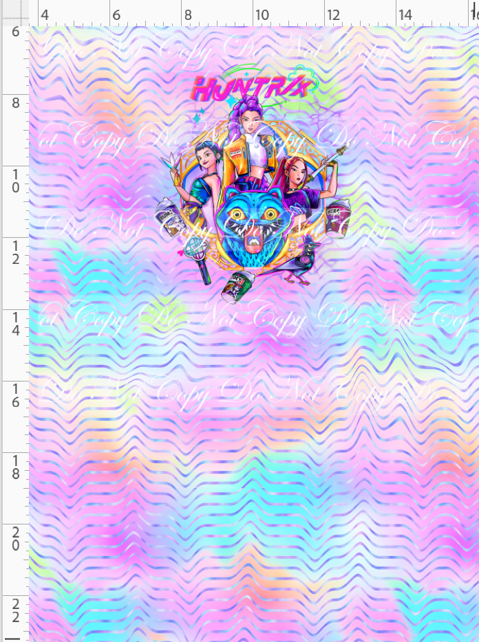 KPOP Huntrix - Panel - CHILD - 3 girls with elements - Pastel