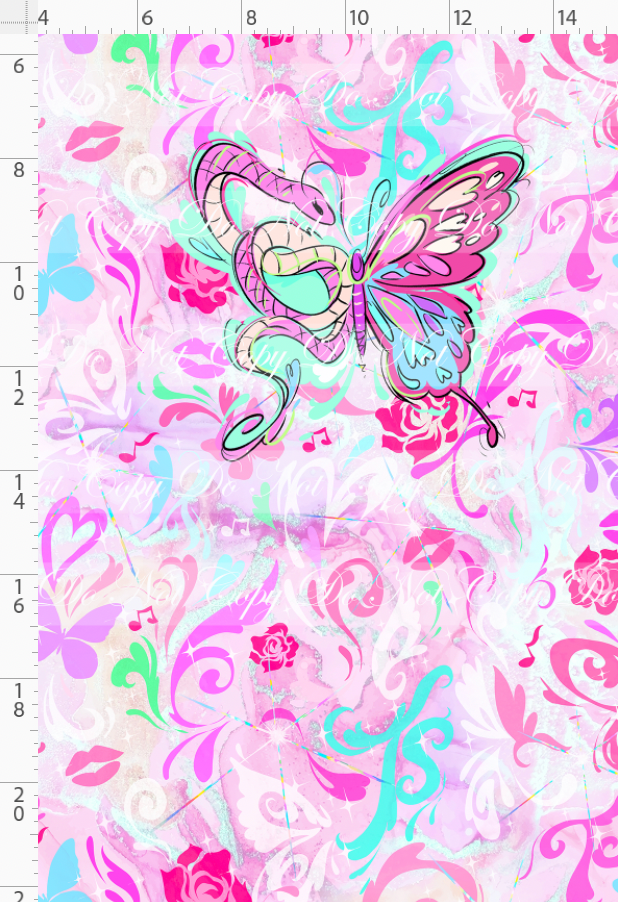 Karma & Chaos-Panel-Butterfly-light pink with elements-child