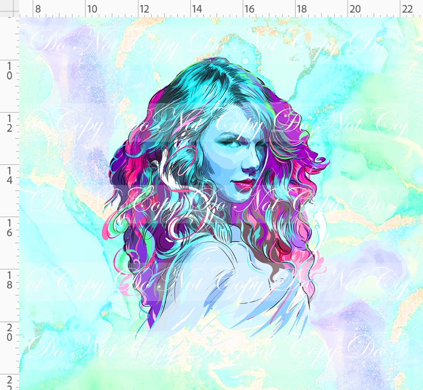 Karma & Chaos-Panel-Face-green blue-adult