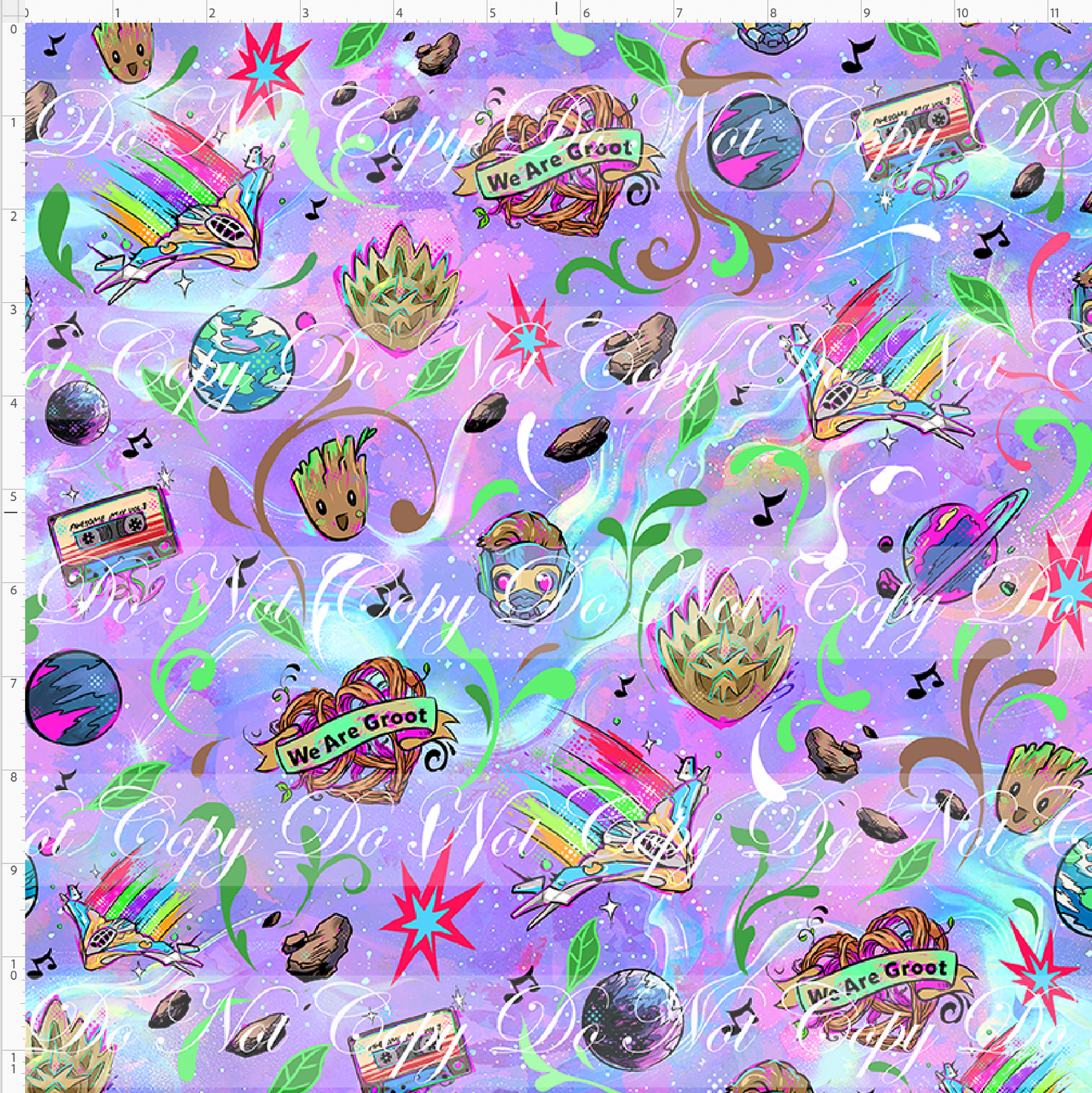 Kawaii Lord of the Galaxy - coordinate - purple - REGULAR SCALE