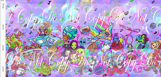 Kawaii Lord of the Galaxy - double border - purple