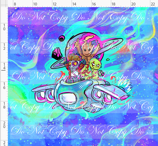 Kawaii Lord of the Galaxy - panel - blue - space ship - ADULT