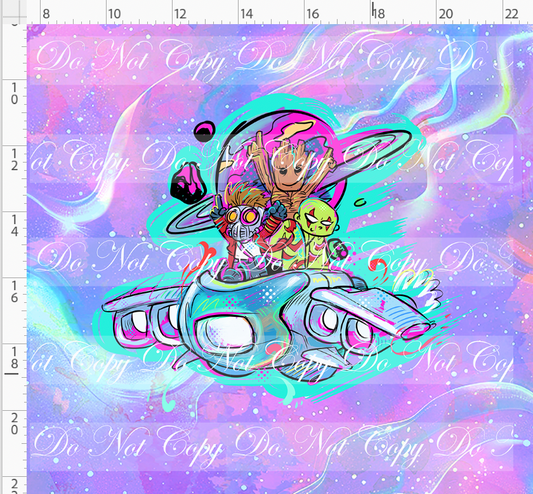 Kawaii Lord of the Galaxy - panel - purple - space ship - ADULT