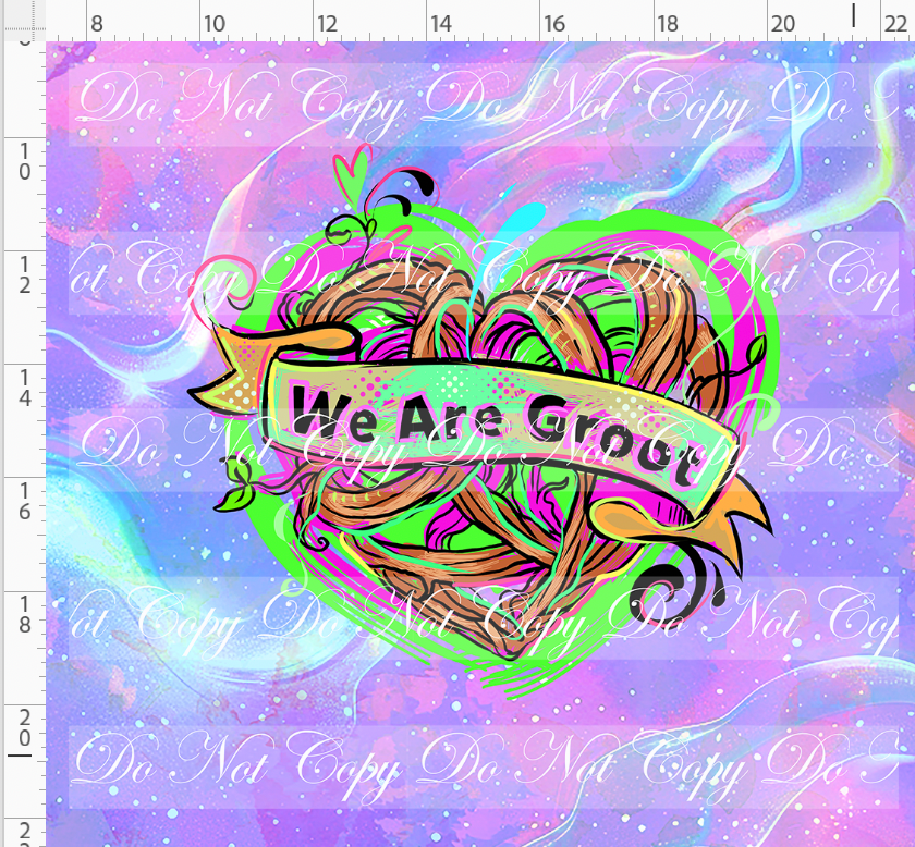 Kawaii Lord of the Galaxy - panel - purple - we are groot - ADULT