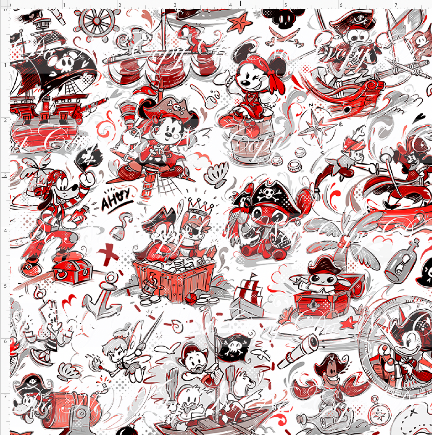 Kawaii Pirates - Main - red - SMALL SCALE