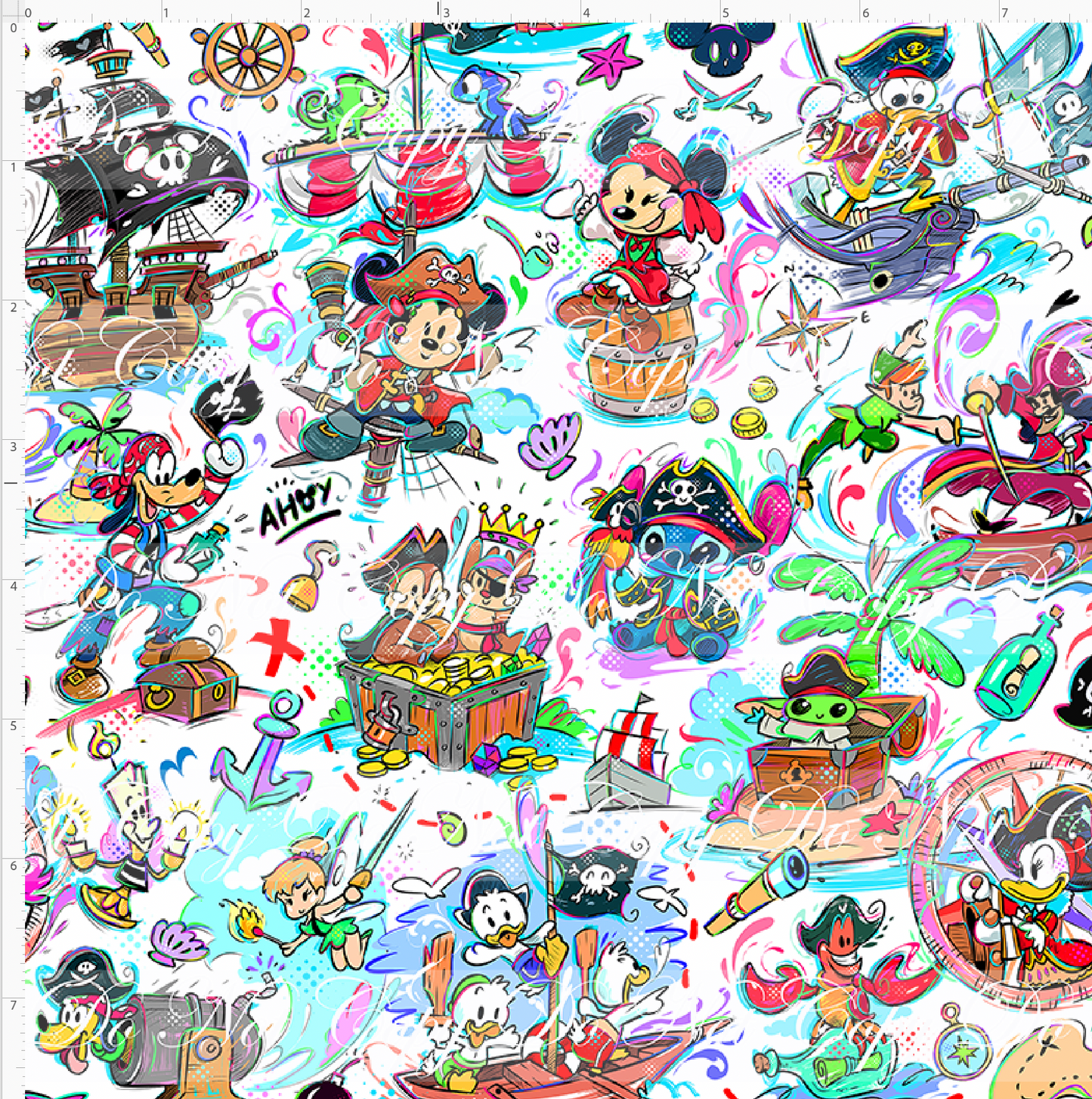 Kawaii Pirates - Main - white - SMALL SCALE