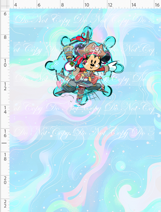 Kawaii Pirates - panel - Boy Mouse - pastel - CHILD