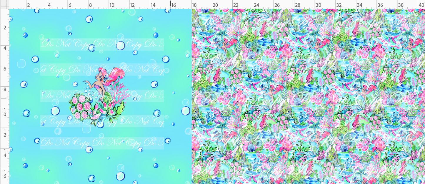 LP Inspired-Mermaid-Bag Maker Roll-swimming-blue-small scale 6x6 max image