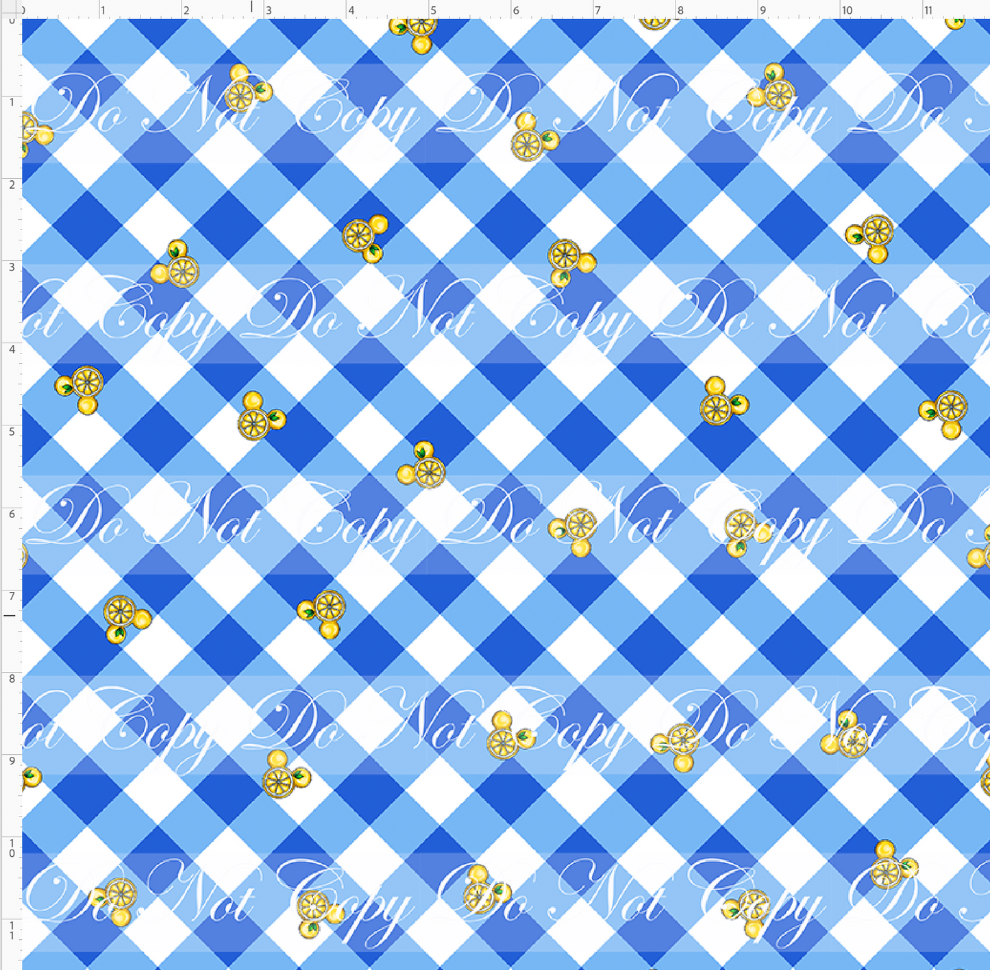 Lemon Drop Mouse - Gingham - Blue