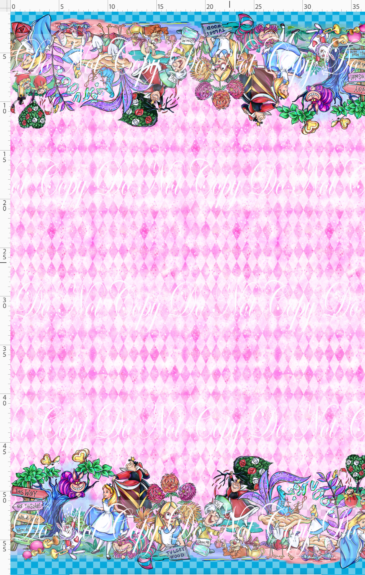 Lost in Wonderland-Double Border-pink