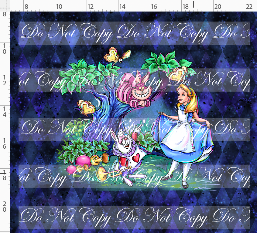 Lost in Wonderland-Panel-Main Character-Navy Black-Adult