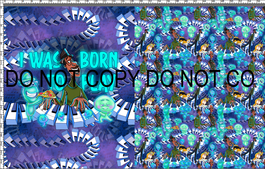 Lost in the Music - Childrens Blanket Panel 58W x 36H