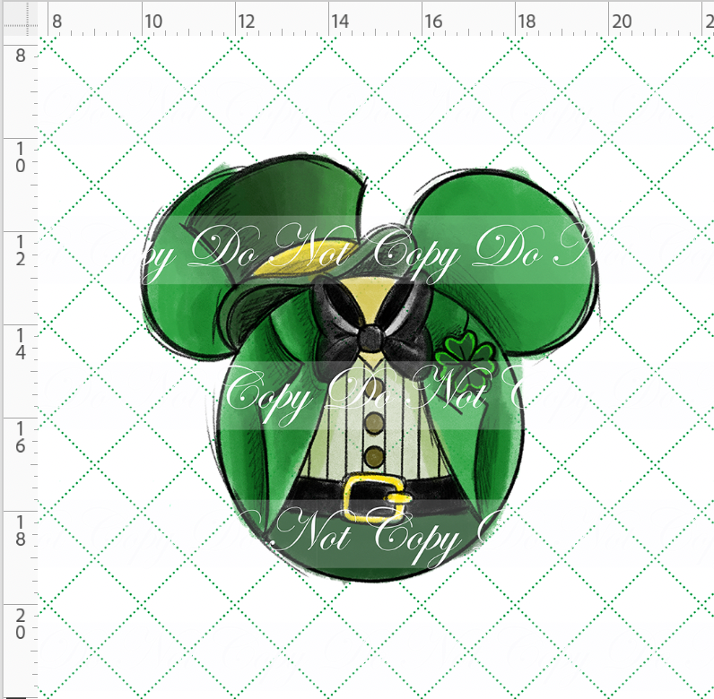 Lucky Mouse - Panel - Boy Mouse Head - ADULT