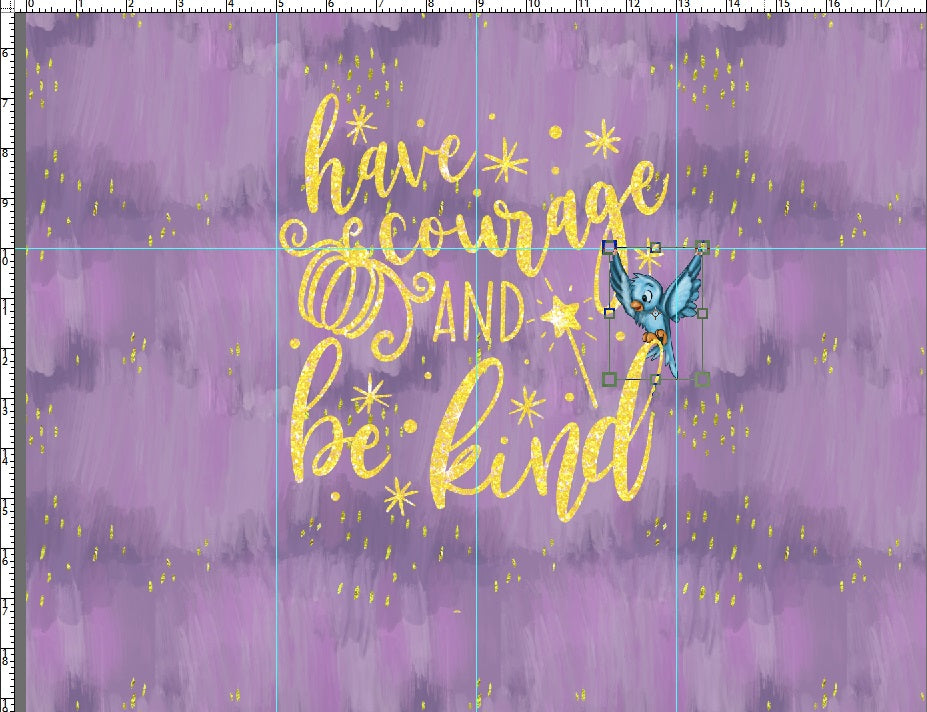 MAGICAL VACATION - ALL STACKED UP - Glass Slipper - PANELS - Have Courage - ADULT