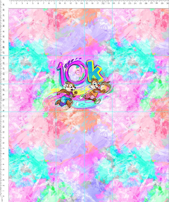 Magical Miles - panel - peach - chipmunks 10k - adult