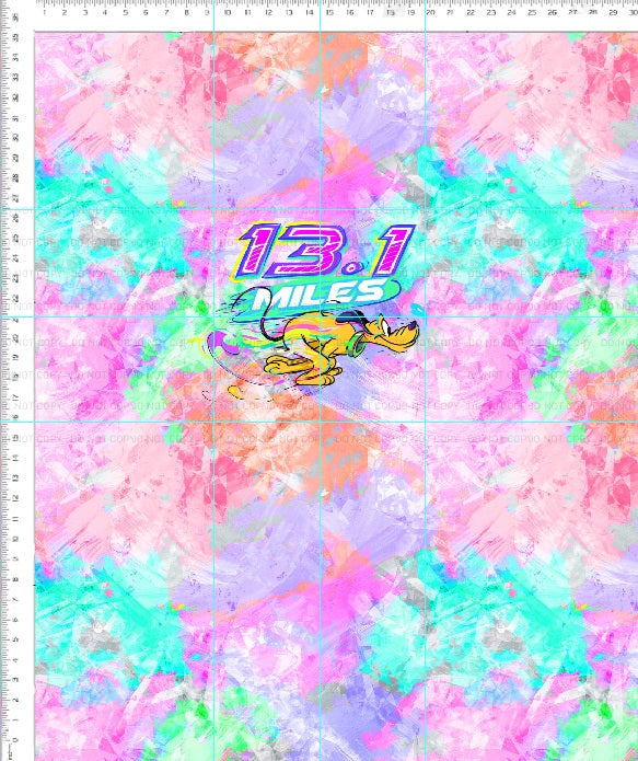 Magical Miles - panel - peach - dog 13.1 - adult