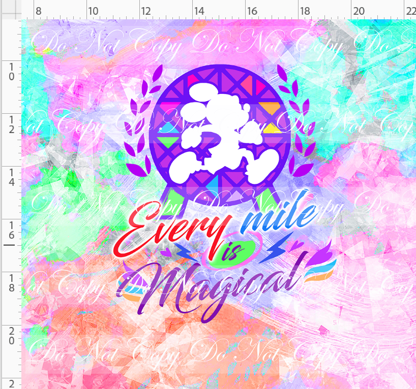 Magical Miles - panel - peach - every mile is magical - ADULT