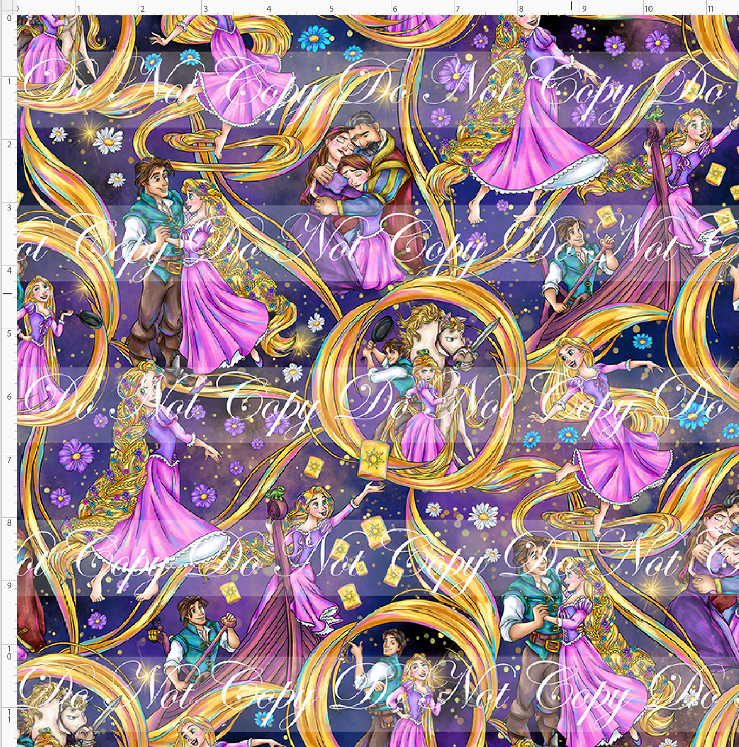 Maiden in the Tower - Entwined in hair - dark purple - REGULAR SCALE