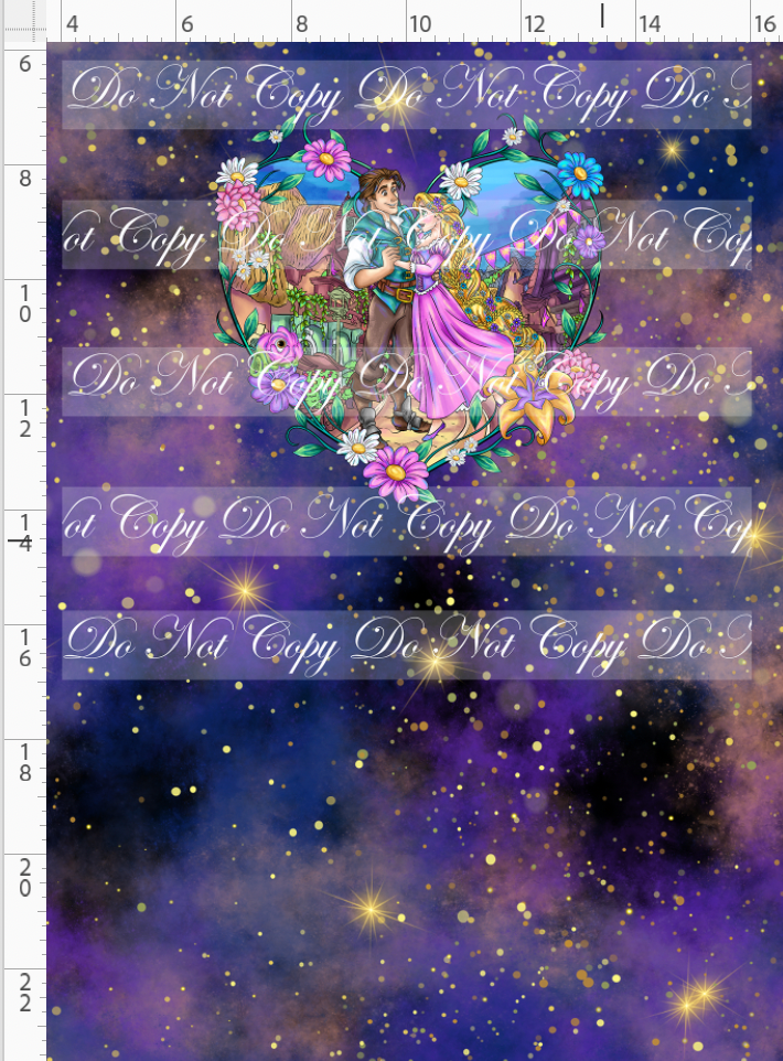 Maiden in the Tower - panel - dark purple - heart - CHILD