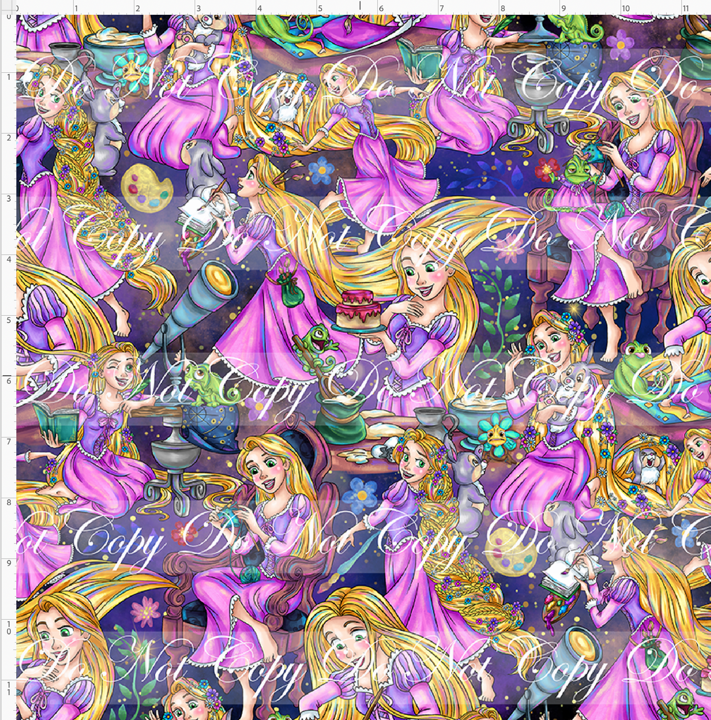 Maiden in the Tower - runzel - dark purple - REGULAR SCALE