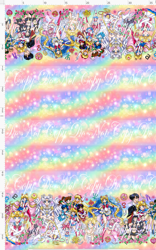 Moon Prism Magic - double border - colorful