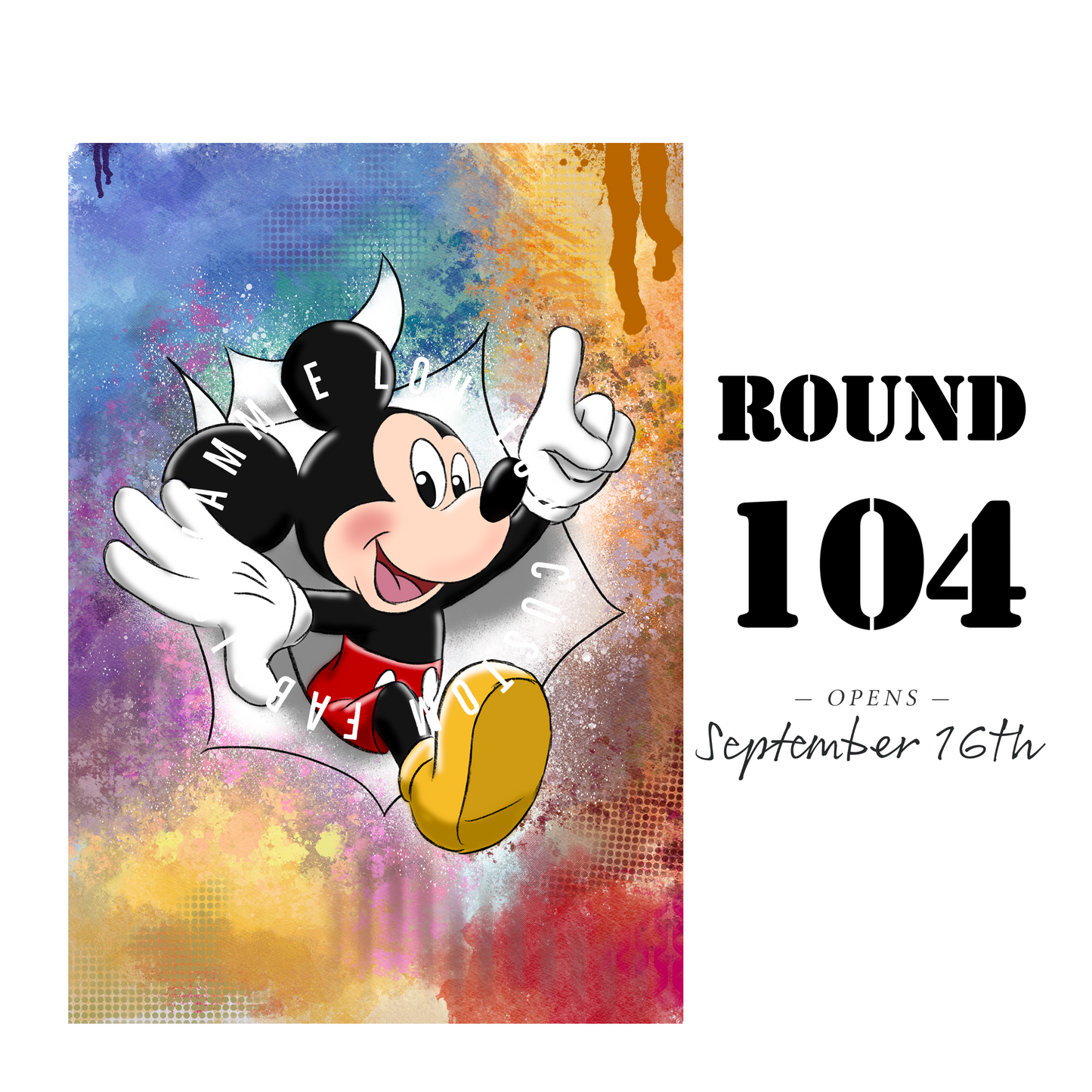 Mouse Graffiti - Full Size Blanket Panel 58W x 72H