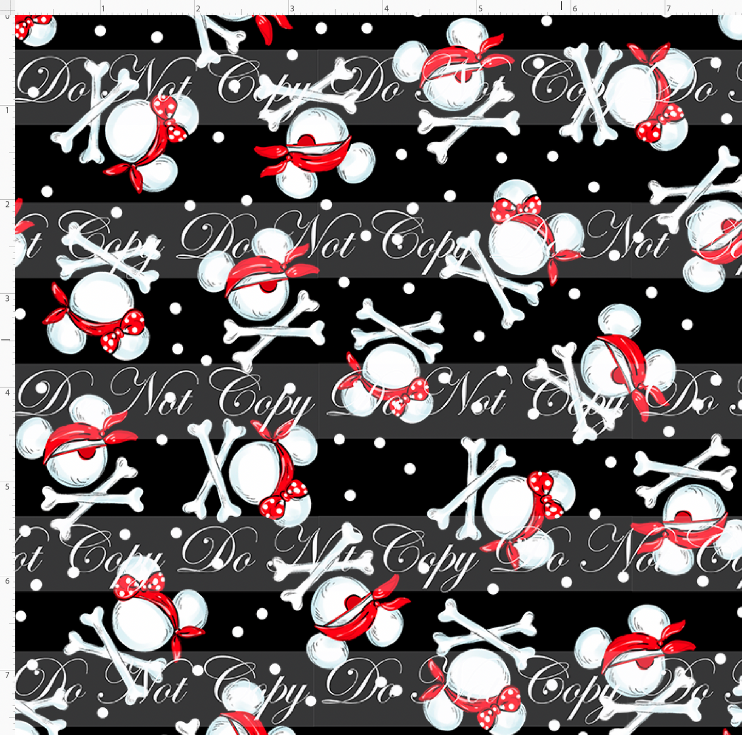 Mouse Pirates and Friends-Mouse Skulls on black