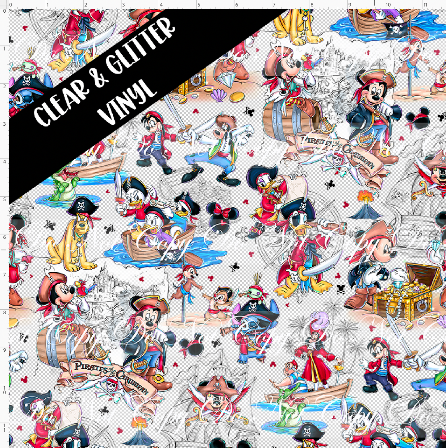 Mouse Pirates and Friends-main-regular scale-CLEAR & GLITTER VINYL