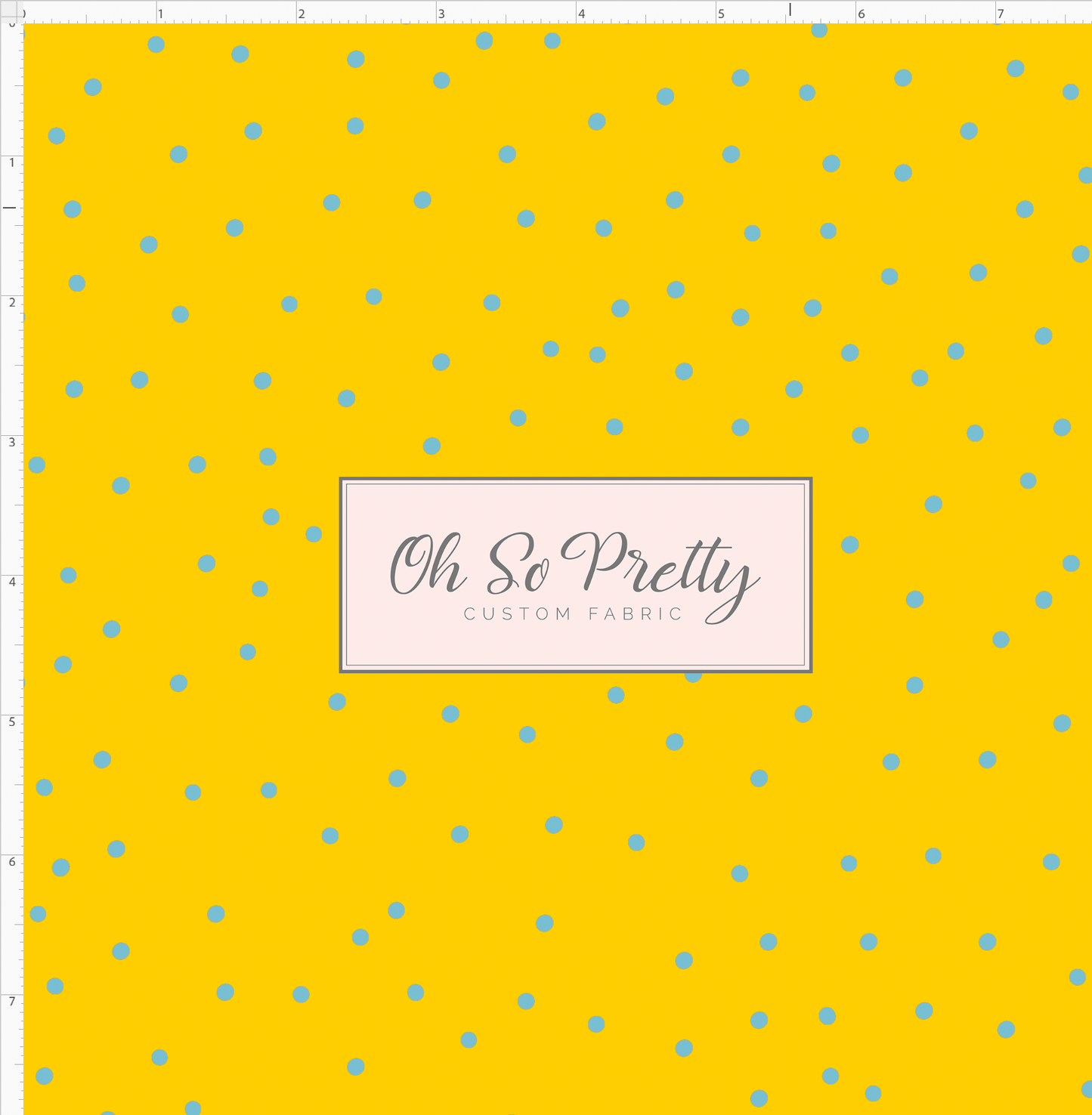 Mouse Pop-Dots-yellow with blue dots