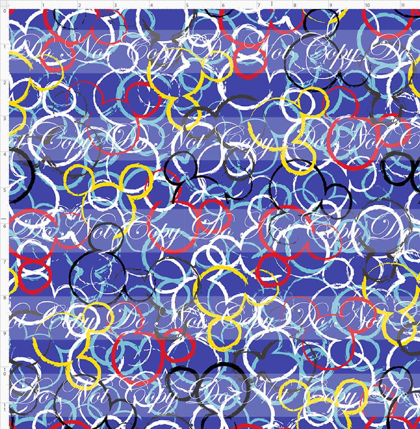 Mouse Pop-Mouse Head Swirls on blue-Regular Scale