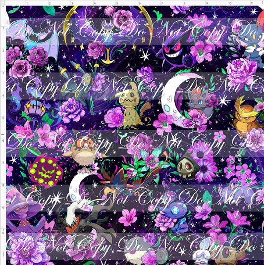 Nocturnal Cuties - main - black and purple - regular scale