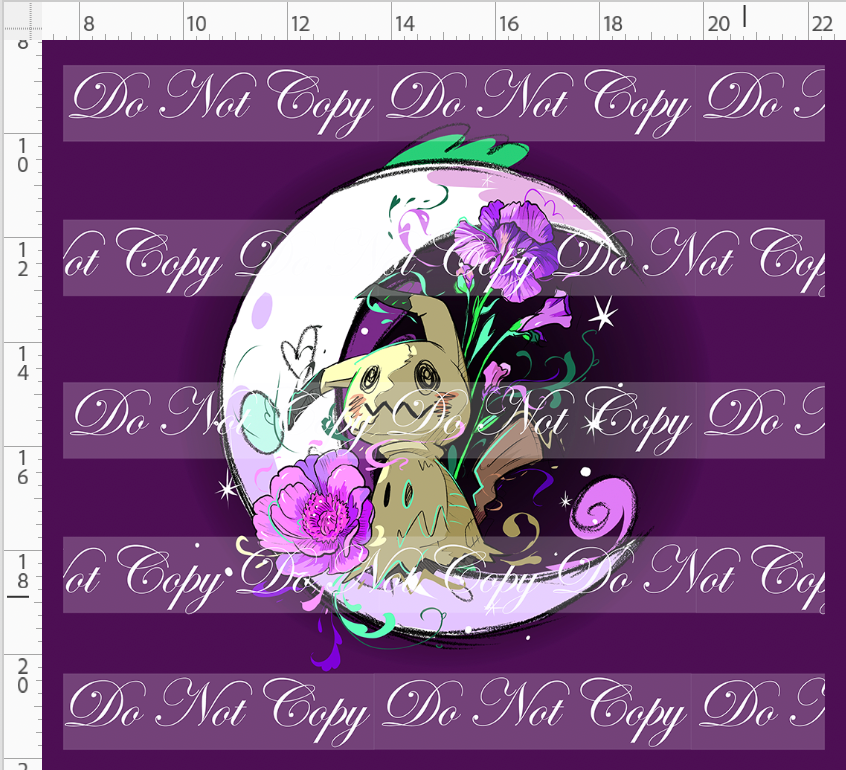 Nocturnal Cuties - panel - purple - Mimi - ADULT