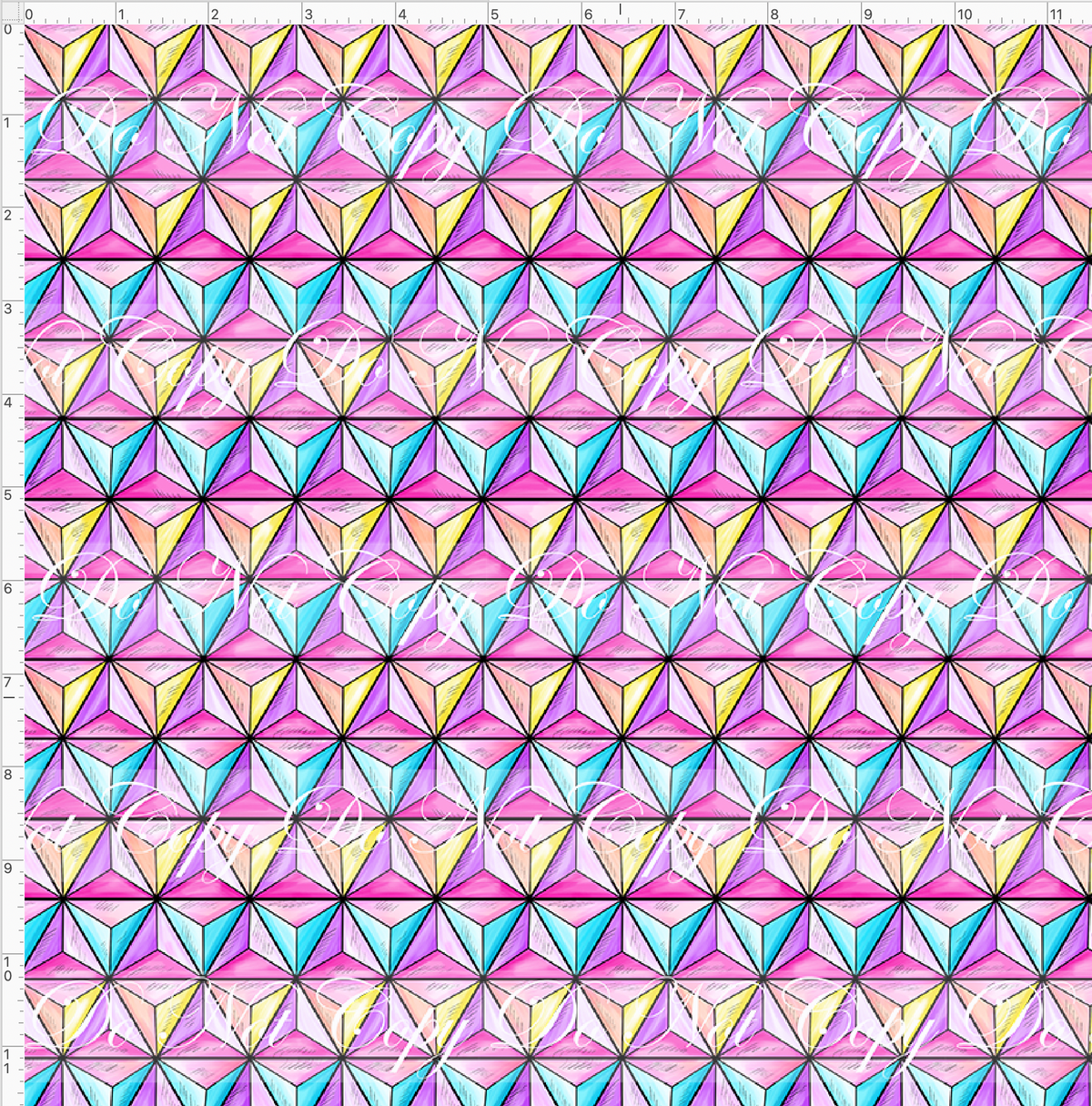 One little spark - triangles - colorful - regular scale