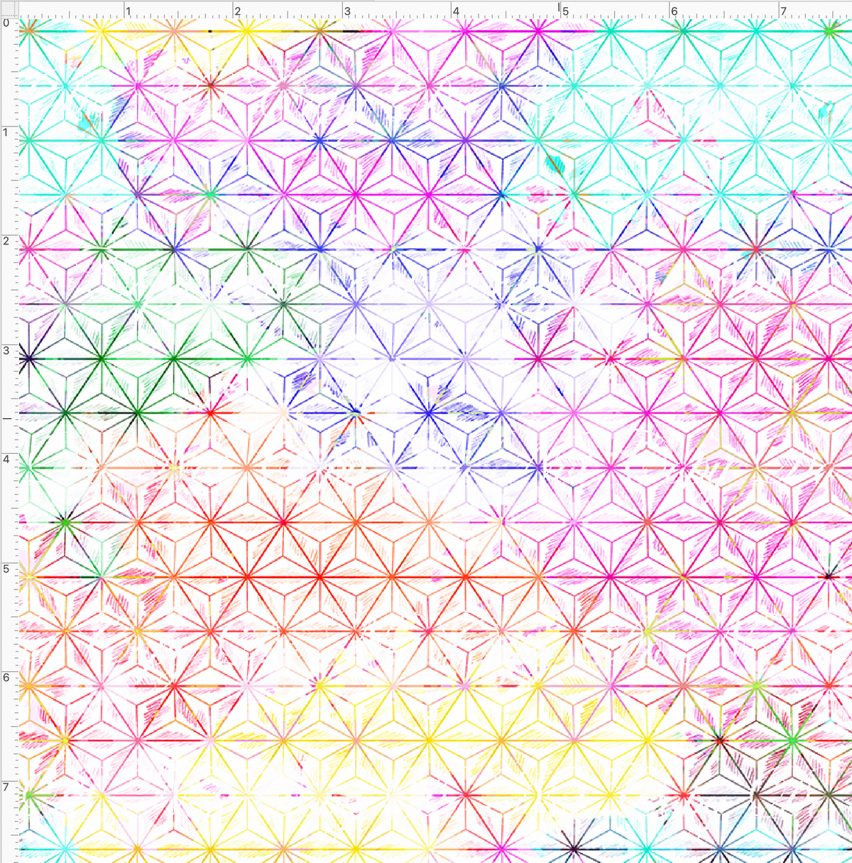 One little spark - triangles - erased white - small scale