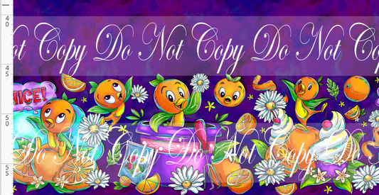 Orange Sunshine - Double Border - Purple