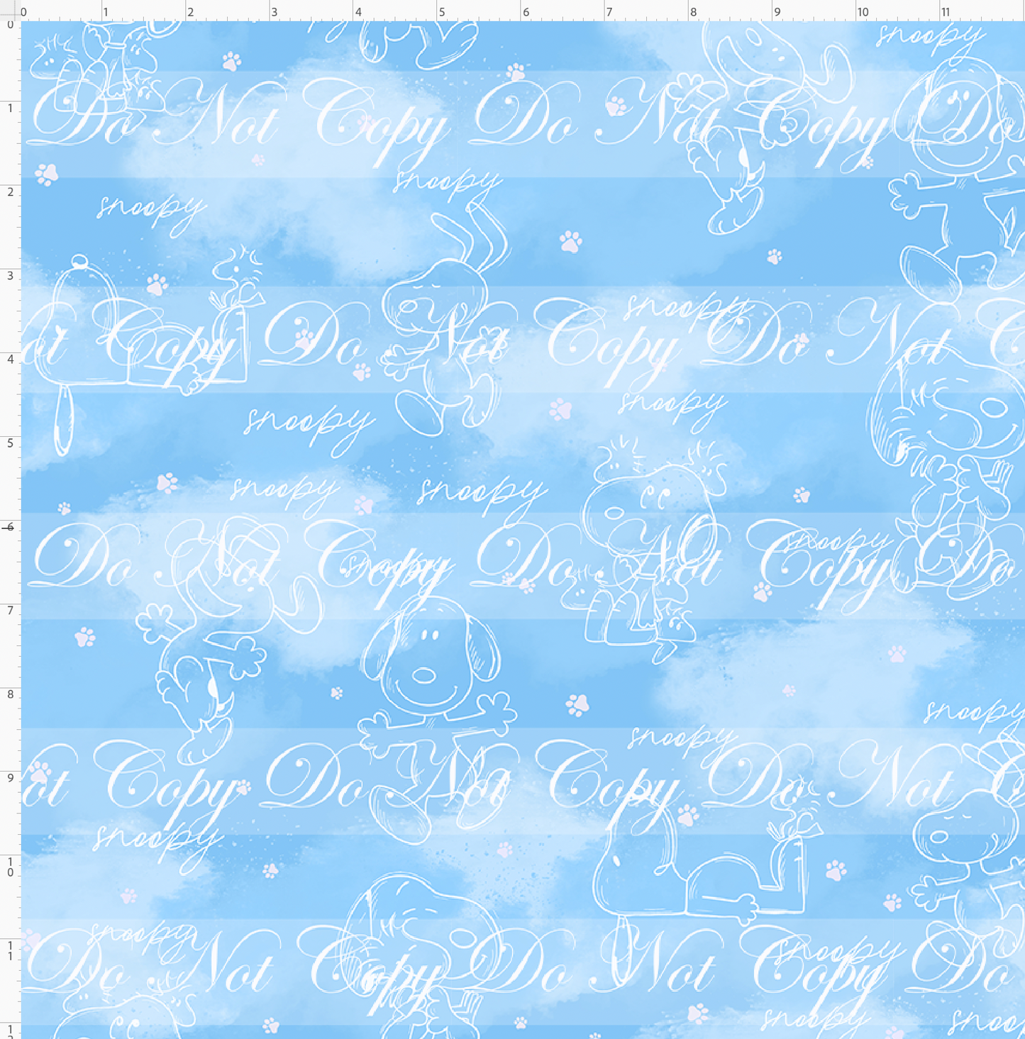 Peanut Pup-double border-background-blue