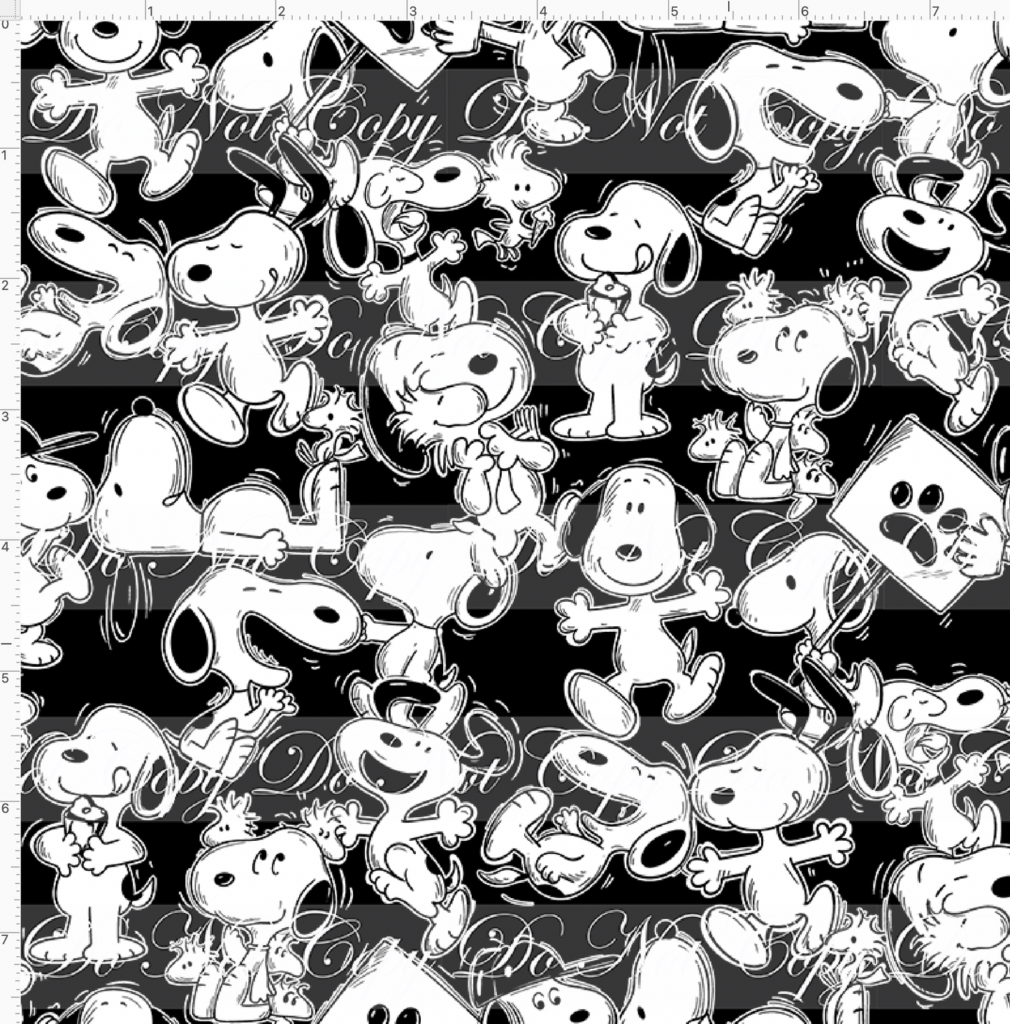 Peanut Pup-stacked pup-black white-small scale