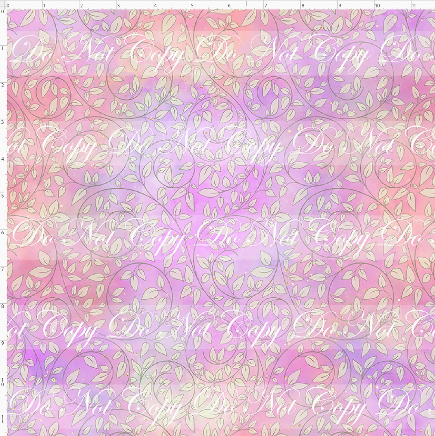 Pixie Dust Dreams - Background - Pink Leaves